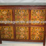 Chinese antique hand painted Tibetan cabinet-12040112