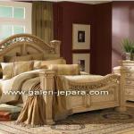 Indoor Mahogany Furniture - Antique Bedroom Set Furniture-BED 012 &amp; BSD 001