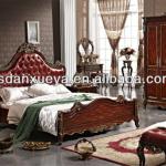 Hot Selling Royal Bedroom furniture leather bed TH01#