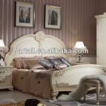 Rose Classical Furniture Bedroom whole set no MOQ solidwood carving French style-H0108