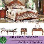 New 5 star hotel bedroom furniture &amp; Antique Luxury bedroom furniture (LQ-C01)