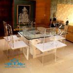 Clear Unique Acrylic dining room set,table and chair-VJDS06