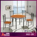 902-2B newest metal frame round top modern corner dining set-902-2B