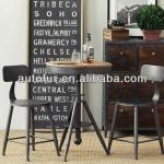 Vintage Montgomery Industrial Table And Chair-MOCHA TABLE/CHAIR