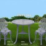 Classic Furniture with crown pattern at the table top &amp; chair backrest-HNTC001