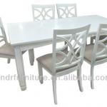 Antique white Dining table set-DR-N-1117