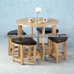 oak round table and chair,dining room furniture,dining table sets-LG-D012