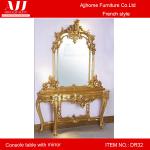 Antique gold foil design console table/beautiful design console table with mirror DR35-DR35