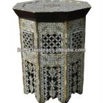 Antique Syrian Mother of Pearl Wood Coffee Table-