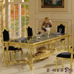 palace royal furniture-gold leaf European dinging room furniture-0108CT