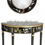 antique reproduction furniture lacquer console table mirror-133BP