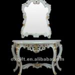 OXGIFT console table with decorative mirror frame