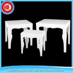 Modern design chic white wooden table