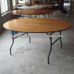 72 Round Wood Folding Banquet Table