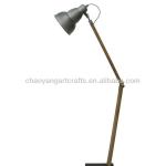 natural wooden color folding stand floor lamp