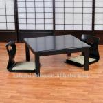 Black Oak Wood Traditional Japanese Tatami Mat Tea Table-