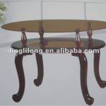 round antique hand carved coffee table-CT-h13201