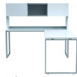 MDF office desk with cabinets-LMW01