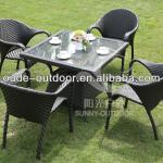 space-saving cheap black dining table set-YG-T263 C264