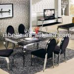 DT-1213 glass top dining tables and chairs-DT-1213