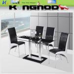 2013 Modern Latest Rectangle Tempered Glass Dining Table