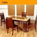 2013 new marble top wood dining table-