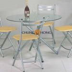 Hot-Sale Glass Coffee Shop Tables And Chairs