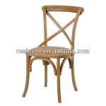 birch wood antique style cross back wedding dining chairs