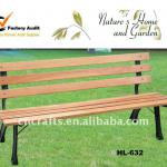 Classic Wooden and Cast Iron Garden Bench