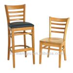 restaurant solid wooden chair and bar chair DGW0005-DG-W0005/W0005B