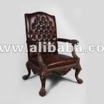 High Quality English Reproduction Wood Antique Arm Chair