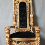 Antique gold king throne chair for sale