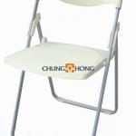 White Plastic Seat Patio Chair-CHH-CS032