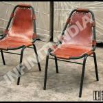 INDUSTRIAL IRON LEATHER CHAIRS