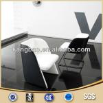 modern black and white leather dining vhairs with armest