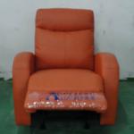 simple design orange leather recliner chair YR1074A-1B