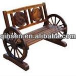 AAA quality garden bench physical carbonization wood wheel chair hot selling outdoor furniture luxury antique wooden parck bench-ITEM-304