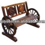 AAA quality garden bench physical carbonization wood wheel chair hot selling outdoor furniture luxury antique wooden parck bench