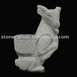 Goat-Shaped Garden Stone Bench