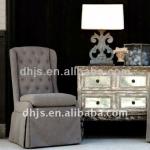 Classical Upholstered Dining Chair With Linen-Fabric