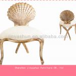 Modern style shell shape white chair