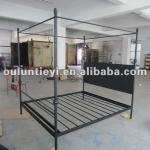 Vintage iron bed with square mosquito net-OL6044B