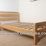 New design oak wood double bed designs