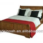 Oak wooden High Foot end Queen-size bed /wooden Queen-size bed/bedroom furniture/VH37