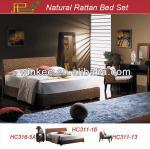 Rattan King size bamboo bed-HC311-16