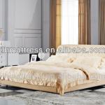 Modern leather soft beds, king size leather bed frame-MP014