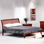 Traditional wooden platform bed