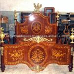 Magnificent Marquetry Ormolu Queen Size Bed