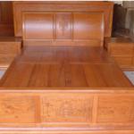 wooden bed