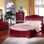 Rosewood queen size double bed bedroom set-queen size bed